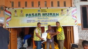 Partai Golkar Aceh Utara Tutup Rangkaian Pasar Murah HUT ke-61 di Nisam dan Sawang