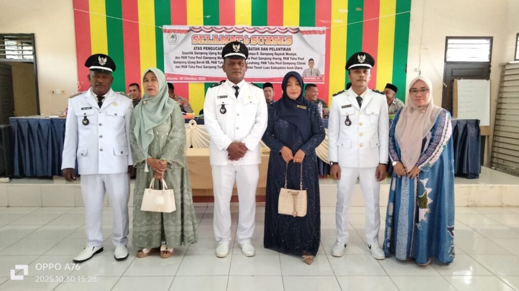 Camat Tanah Luas Lantik Geuchik dan Tuha Peut, Gaungkan Semangat Aceh Utara Bangkit
