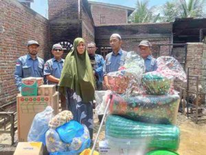 PWO Aceh Utara Salurkan Bantuan Kepada Korban Kebakaran, Wujud Kepedulian Sosial Insan Pers