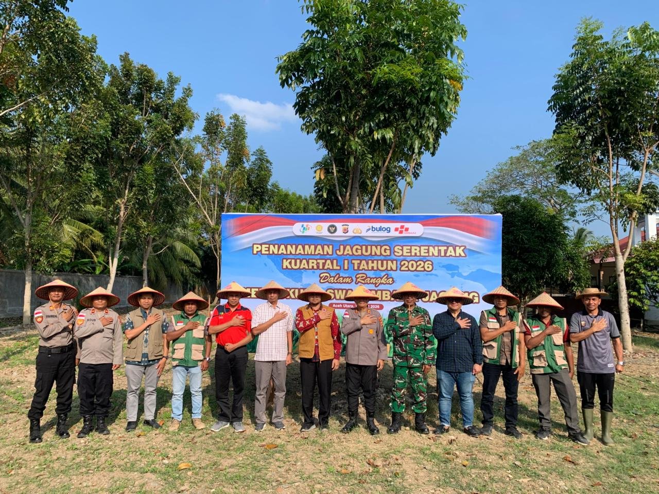 Polres Aceh Utara Tanam Jagung Serentak Dukung Program Ketahanan Pangan Nasional