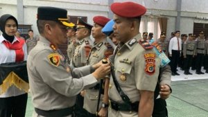 Kapolres Aceh Utara Pimpin Upacara Sertijab Kasat Intelkam dan Kasat Res Narkoba