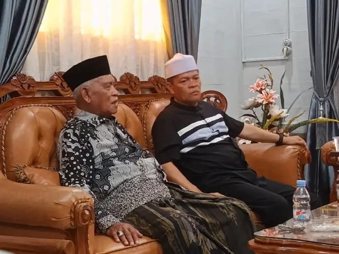 Kapolres Aceh Utara Sambangi Ulama Kharismatik di Hari Kedua Lebaran
