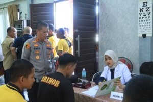 Pastikan Kesehatan Personel Prima, Polres Aceh Utara Gelar Rikkes Berkala