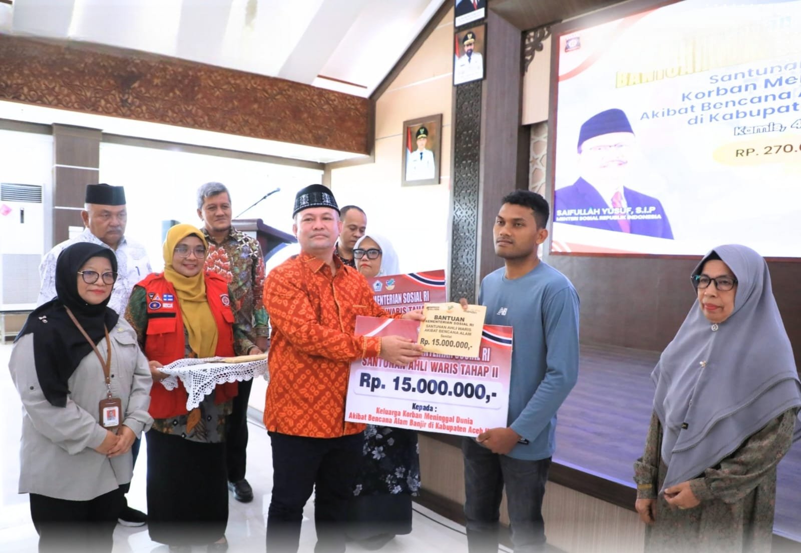 Santunan Korban Banjir Aceh Utara Tahap II Disalurkan, Ayah Wa Serahkan Rp270 Juta