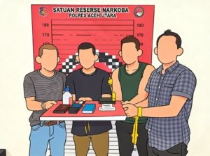 Empat Pria dan Sabu 64 Gram Diciduk Polisi di Nisam