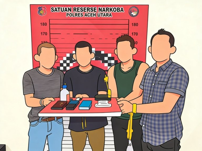 Empat Pria dan Sabu 64 Gram Diciduk Polisi di Nisam