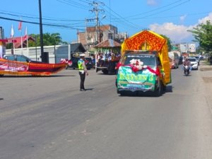 Sat Lantas Polres Aceh Utara Kawal Pawai 1 Muharram 1448 Hijriah, Arus Lalu Lintas Tetap Lancar