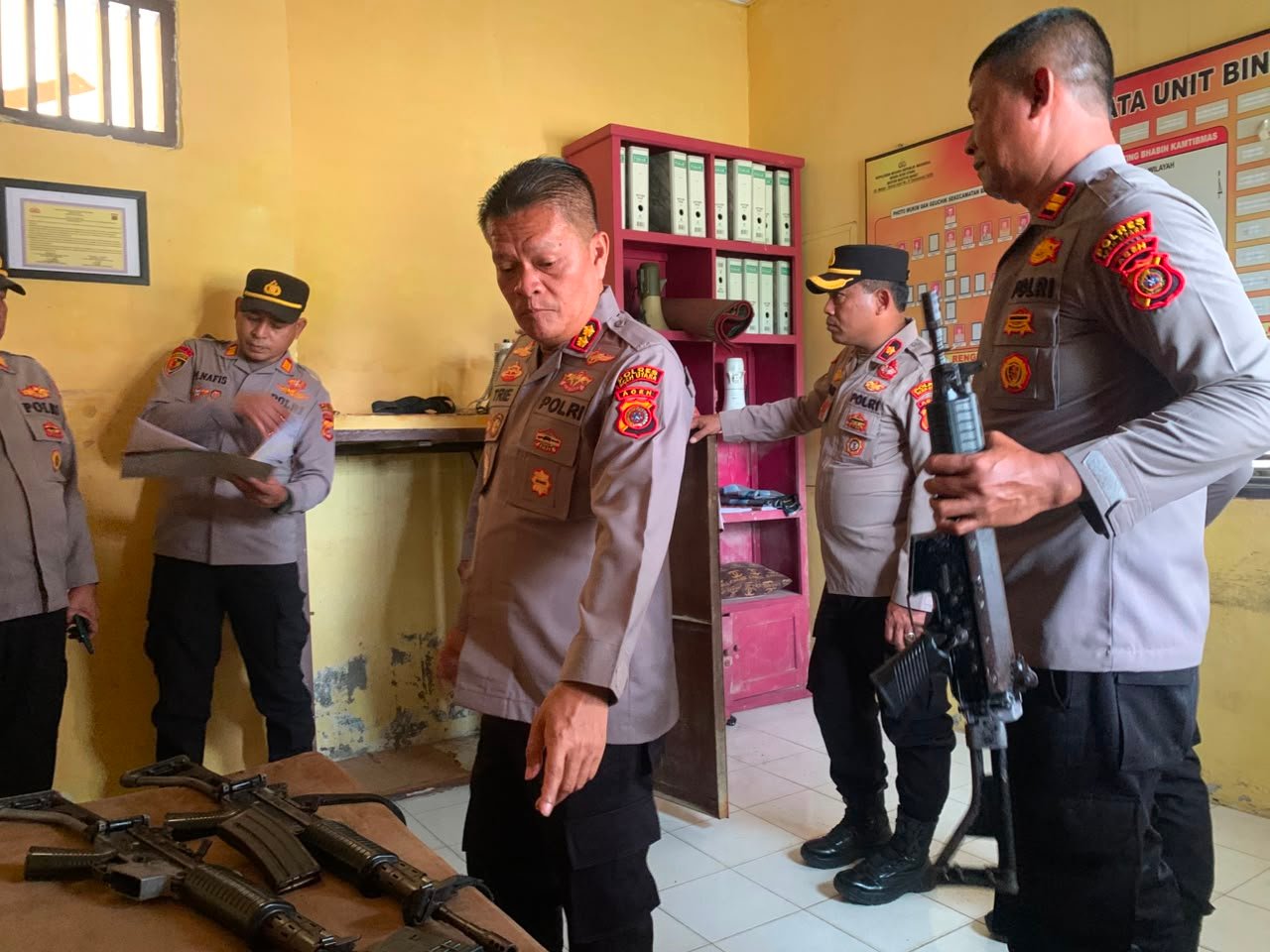 Perkuat Pengawasan Internal, Kapolres Aceh Utara Periksa Inventaris Senjata Api