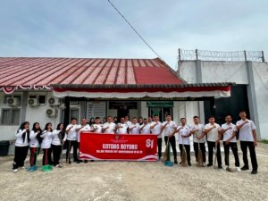 Gotong Royong Jadi Awal Semangat HUT Ke-81 RI di Lapas Narkotika Langsa