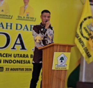 Wakil Bupati Aceh Utara Ajak Semua Pihak Bergandeng Tangan Bangun Daerah di Musda Golkar XI