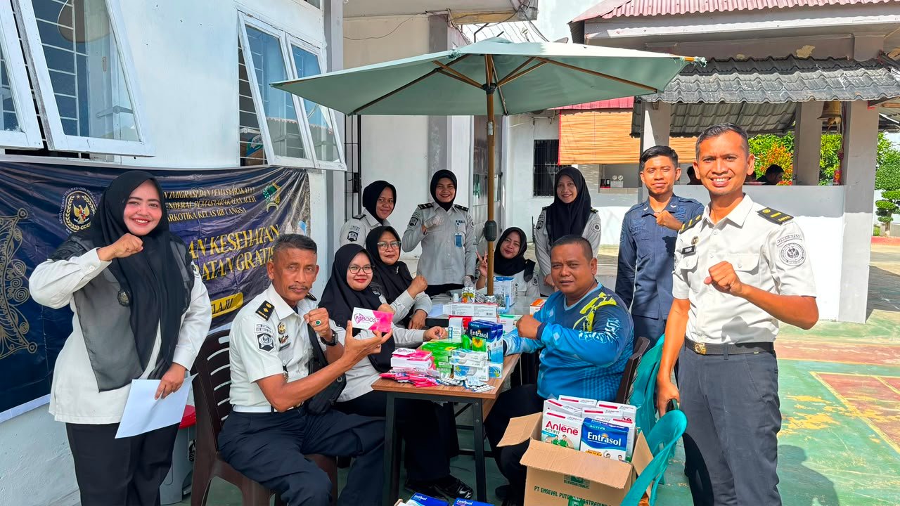 Jaga Kebugaran Pegawai, Lapas Narkotika Langsa Fasilitasi Pemeriksaan Kesehatan Gratis